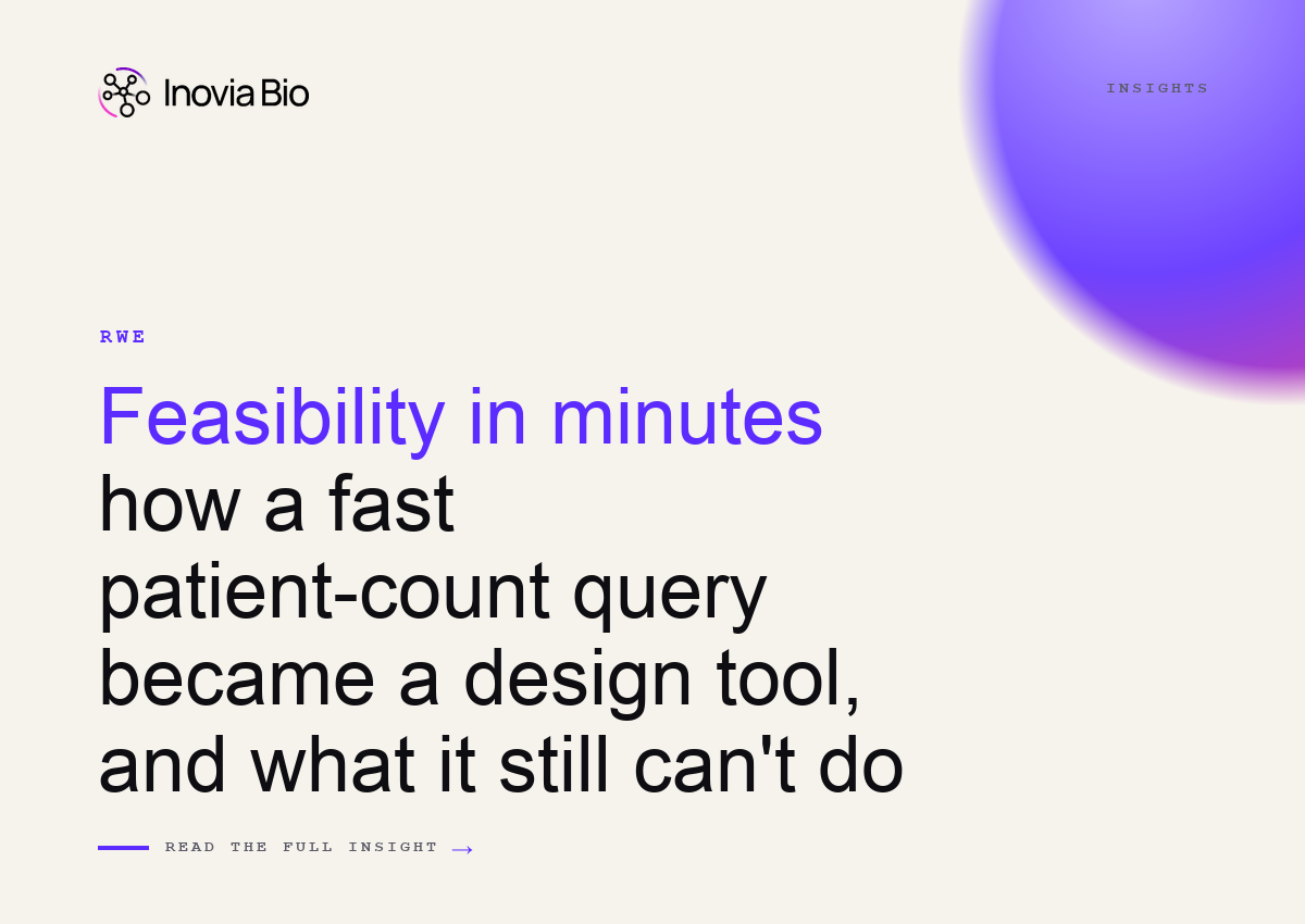 A federated real-world data network turning a clinical trial feasibility count into a live design tool for trial eligibility criteria.