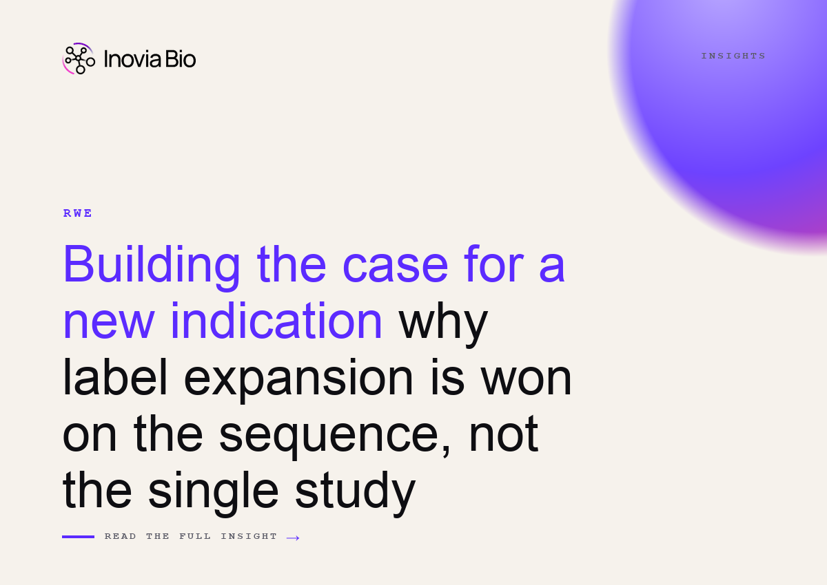 Three-stage real-world evidence sequence for label expansion: sizing, signal and settlement toward a new drug indication.